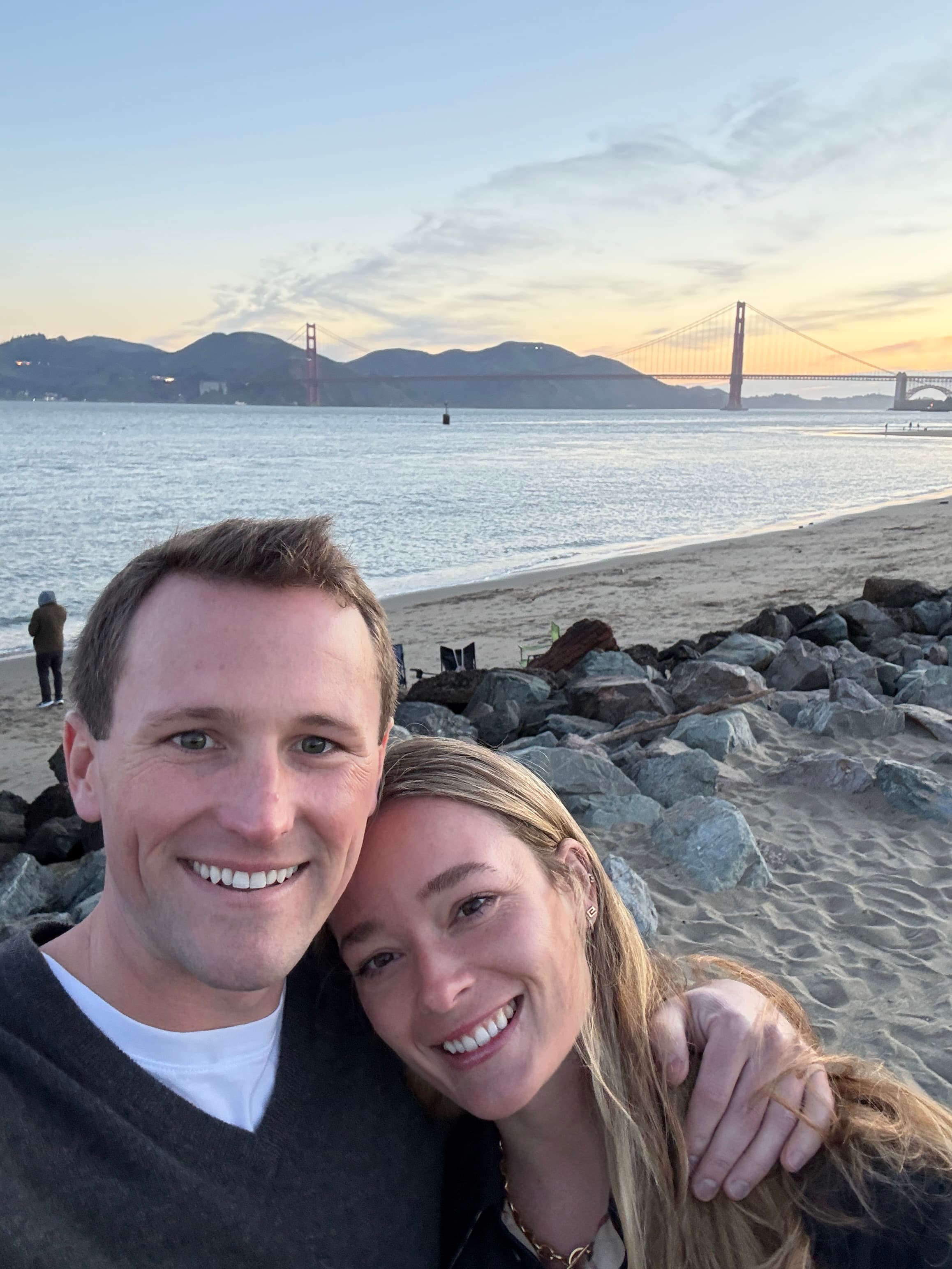 Charlie and Genevieve at the Golden Gate in San Francisco